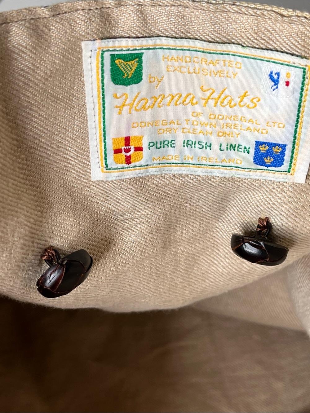 Hanna Hats of Donegal Handcrafted Patchwork Pure Irish Linen Tote Shoulder Bag - Picture 7 of 9